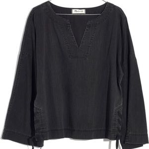 Madewell Lace-up Denim Shirt